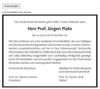 Plate Jürgen